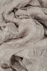 Beige Light Textured Silk Scarf 4