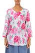 Bell Shape Peony Blossom Linen Blouse 1