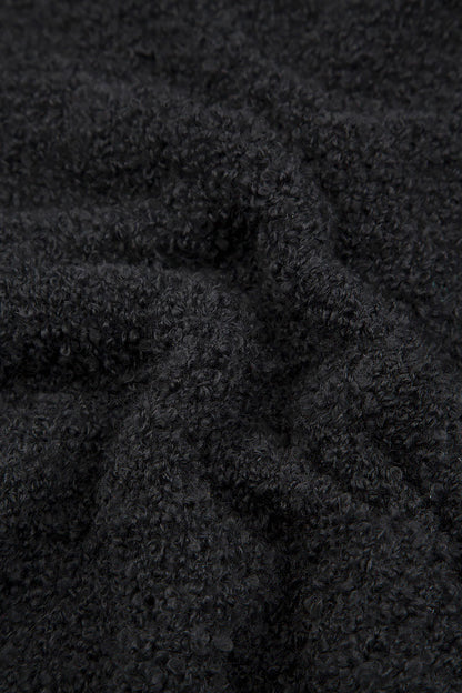 Black Alpaca Wool Infinity Scarf