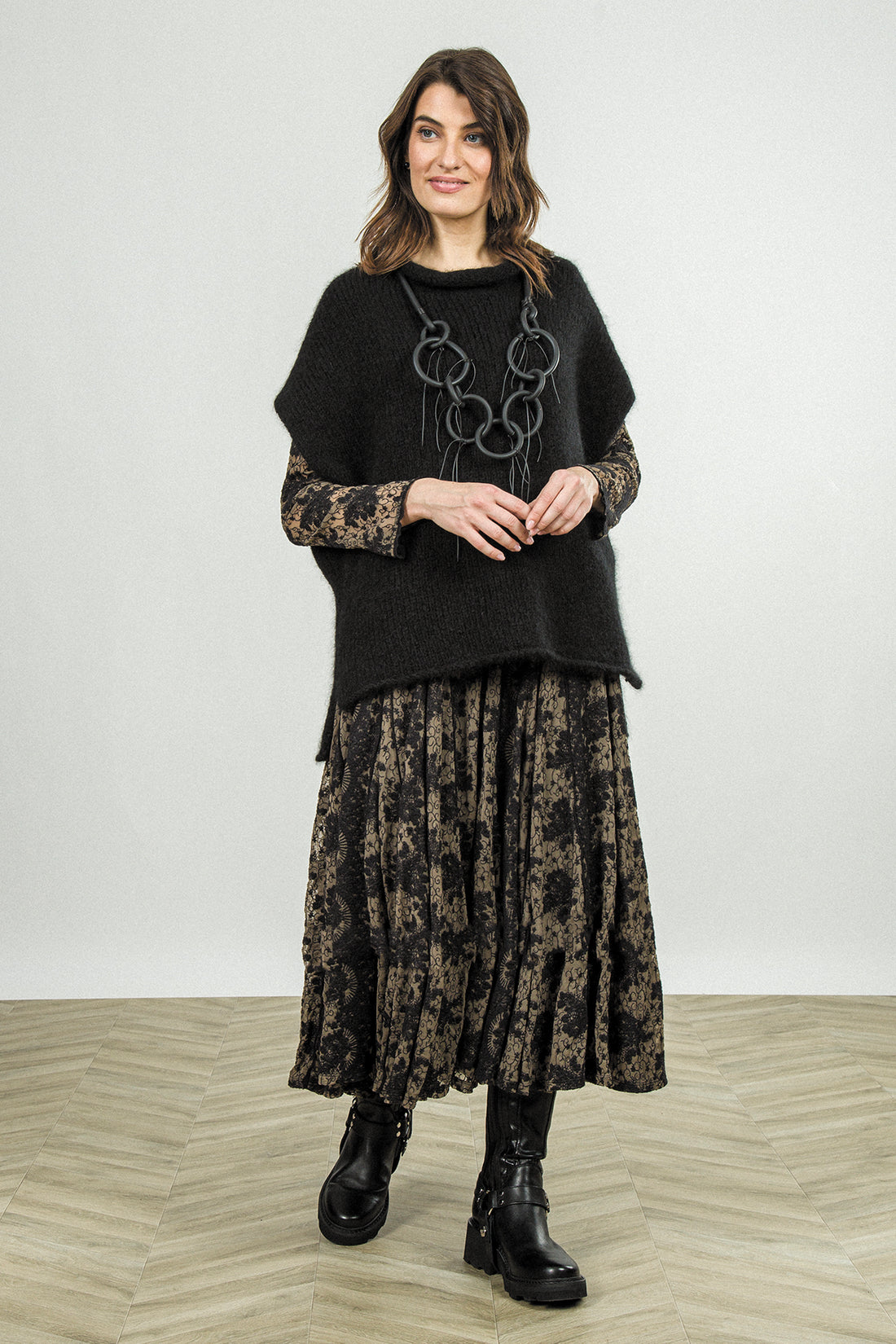 Black Cashmere Wool Vest 8