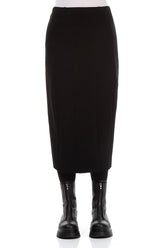 Black Cotton Pencil Skirt 1