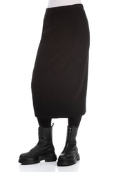 Black Cotton Pencil Skirt 3