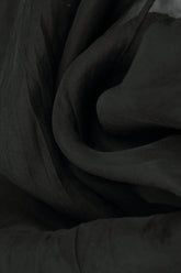 Black Crumpled Silk Chiffon Dress 5