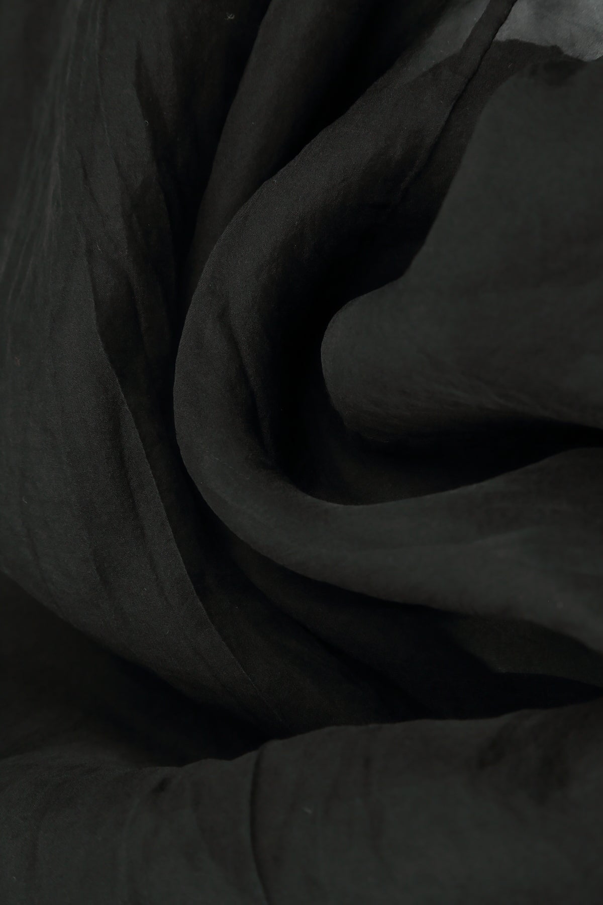 Black Crumpled Silk Chiffon Dress 5