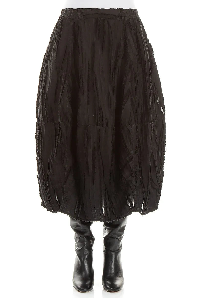 Black Fray Weave Skirt 1