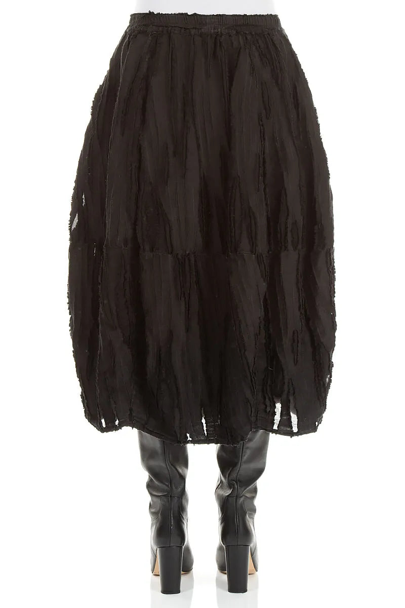 Black Fray Weave Skirt 2