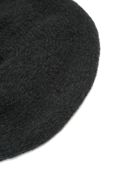Black Knitted Wool Beret 4