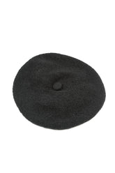 Black Knitted Wool Beret 5
