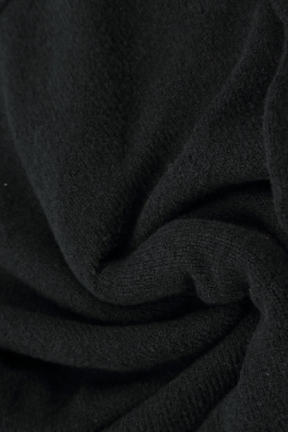 Black Knitted Wool Infinity Scarf 4
