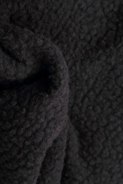 Black Plush Wool Cotton Tunic 6