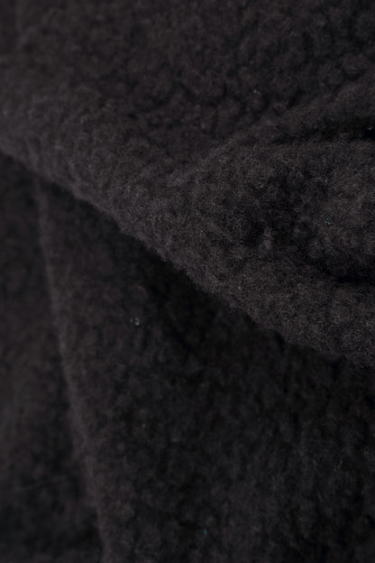 Black Plush Wool Cotton Tunic 5
