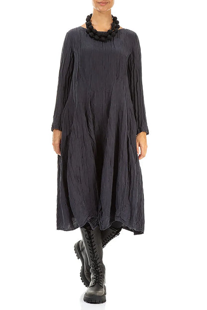 Black Silk Bead Necklace 2