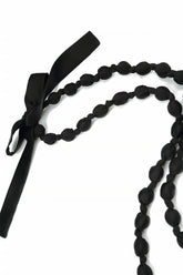 Black Silk Fine Bead Necklace 6