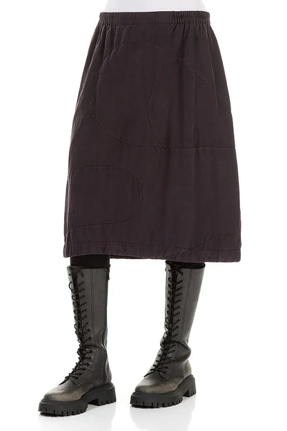 Black Silk Linen Skirt 3