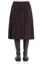 Black Silk Linen Skirt 2