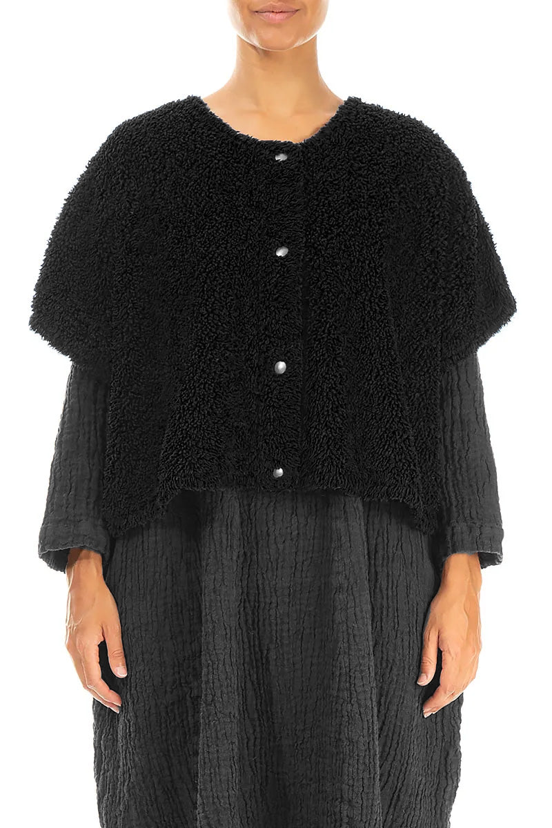 Black Teddy Cotton Gilet