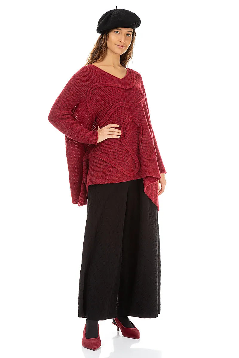 Black Wavy Cotton Beret 2