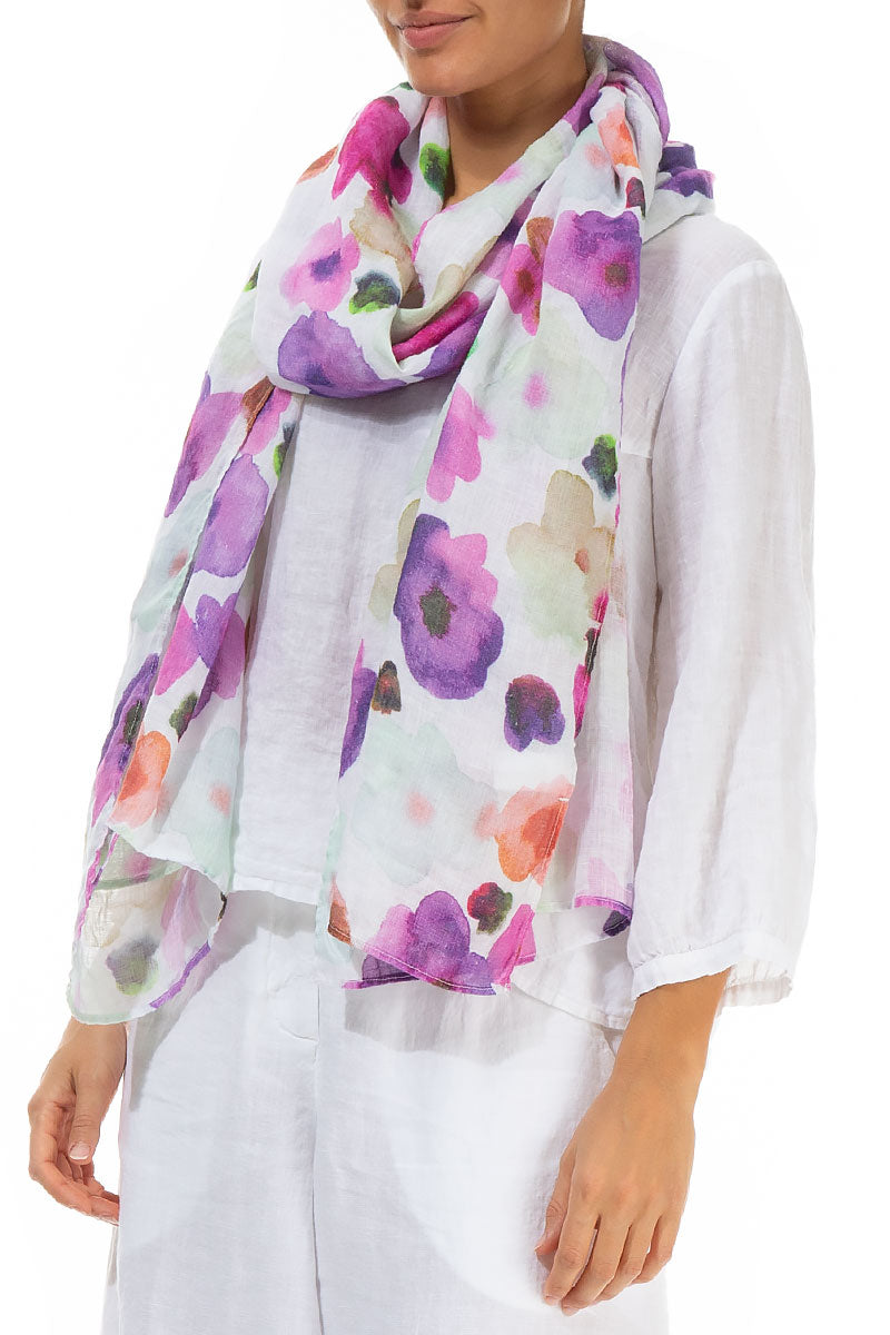 Blossom Soft Gauze Linen Scarf 3