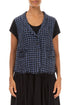 Blue Nova Check Linen Vest 1