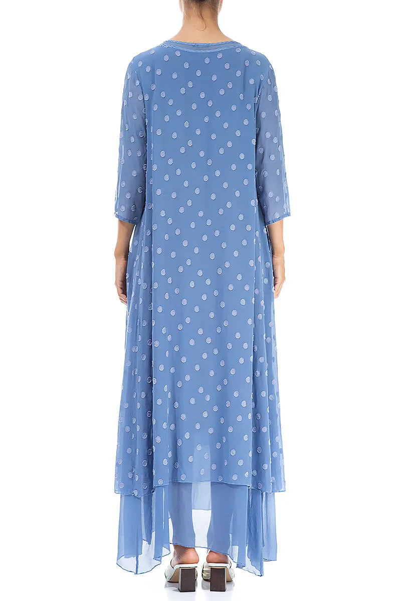 Blue Nova Dotty Silk Maxi Dress 2