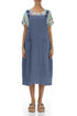 Blue Nova Linen Dungaree Dress 1