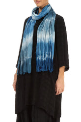 Blue Ombré Pure Silk Scarf 3