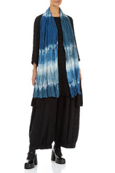 Blue Ombré Pure Silk Scarf 2