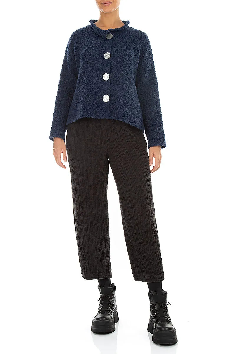 Blue Violet Alpaca Wool Cardigan 4