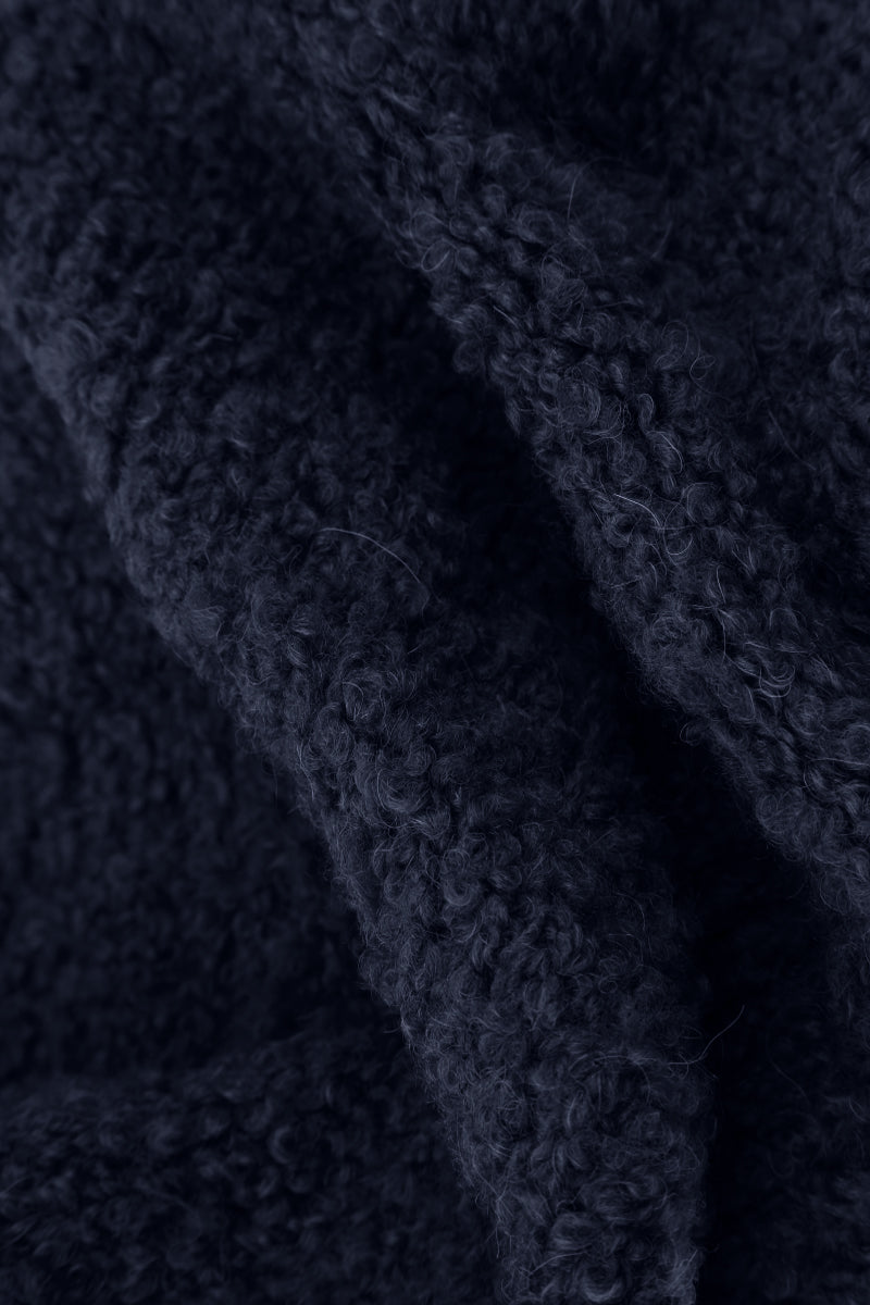 Blue Violet Alpaca Wool Infinity Scarf 4