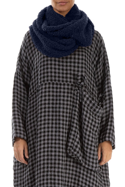 Blue Violet Alpaca Wool Infinity Scarf 1