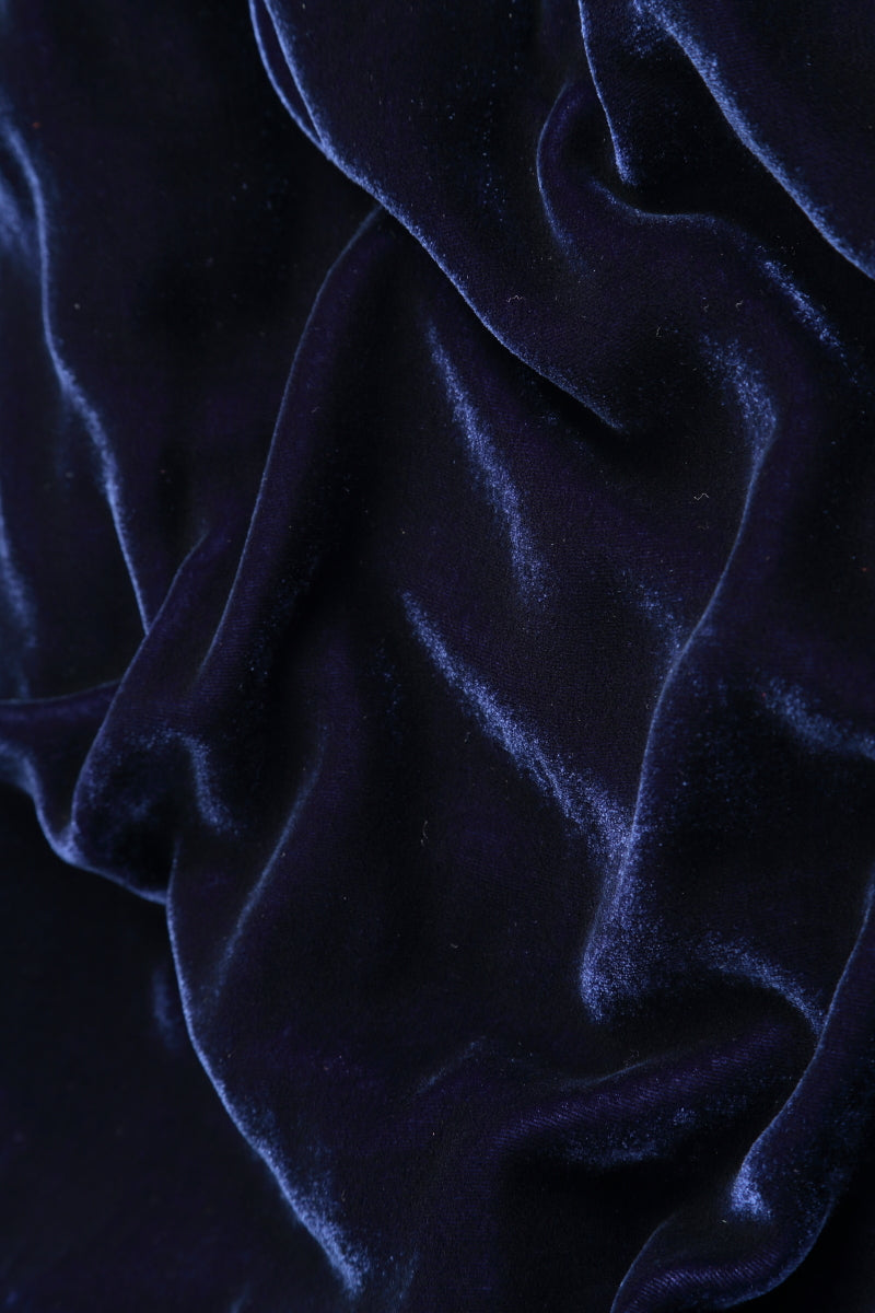 Blue Violet Silk Velvet Shift Dress 5