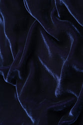 Blue Violet Silk Velvet Shift Dress 5