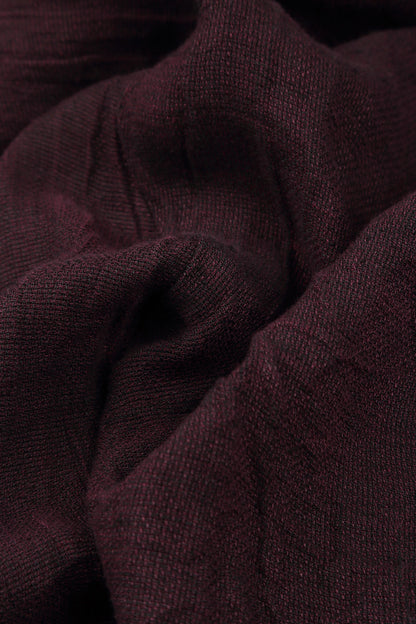Chemisier carré en lin mélangé aubergine