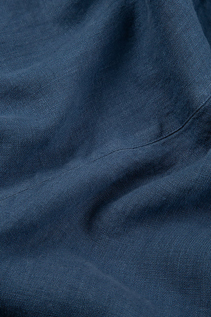 Boxy Denim Blue Linen Jacket 5