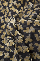 Boxy Devoré Petals Gold Silk Velvet Blouse 5