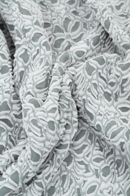 Boxy Floral Sage Silk Jacket 5