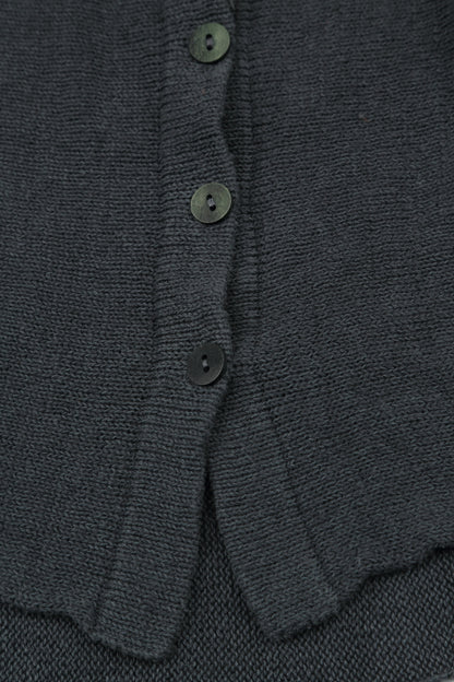 Boxy Graphite Linen Cardigan 5