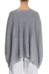 Boxy Light Grey Linen Cardigan 2