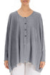 Boxy Light Grey Linen Cardigan 1