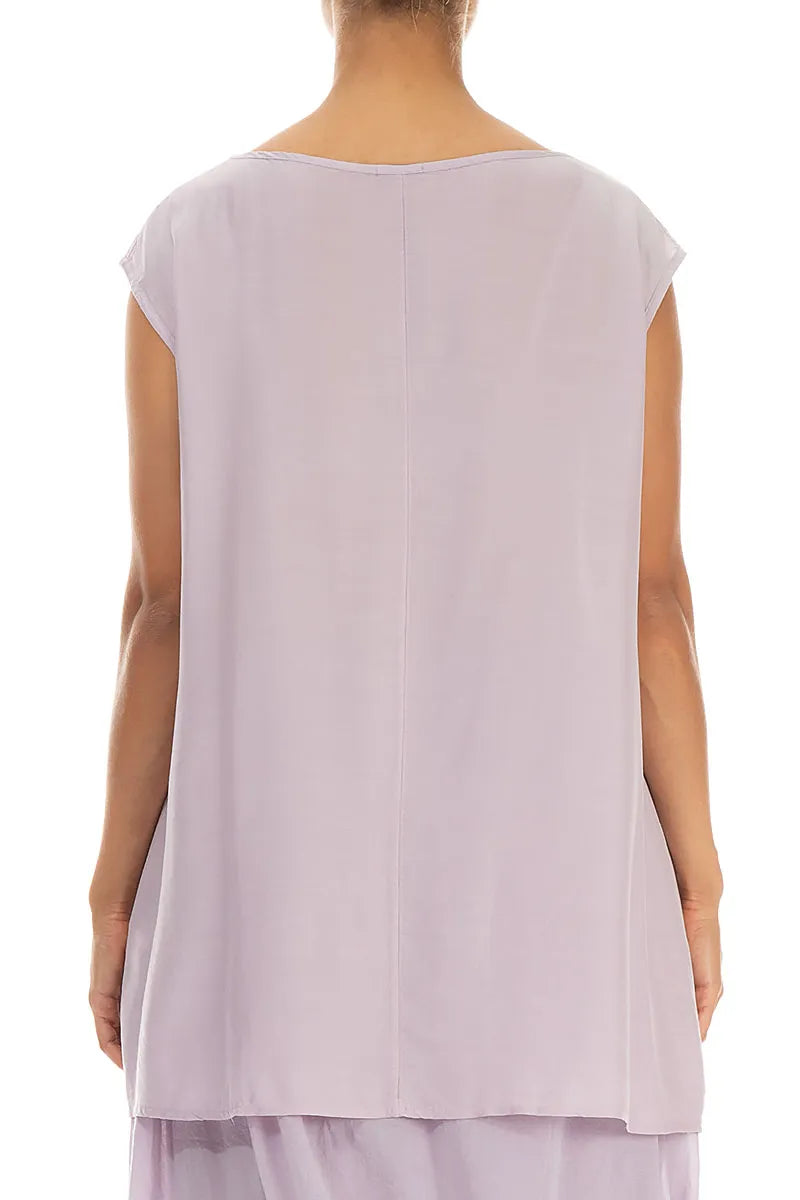 Boxy Lilac Silk Bamboo Blouse 2