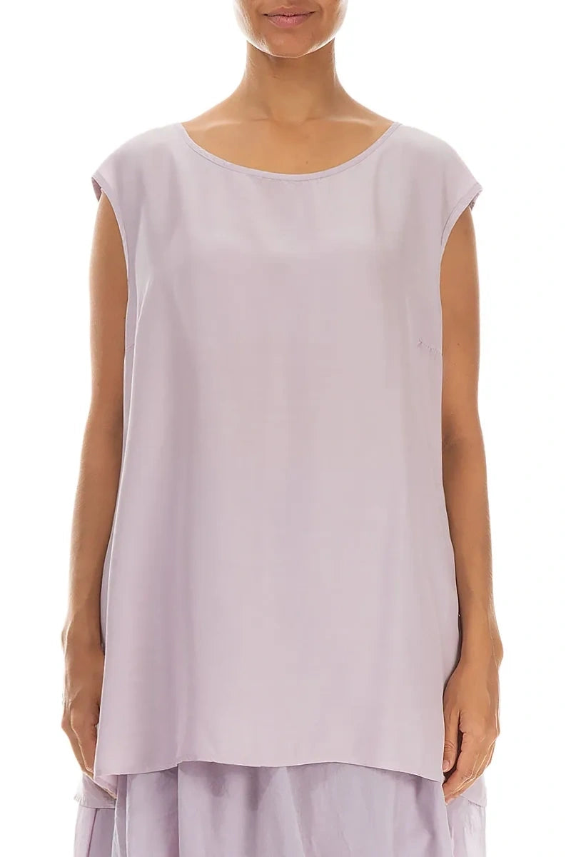 Boxy Lilac Silk Bamboo Blouse 1