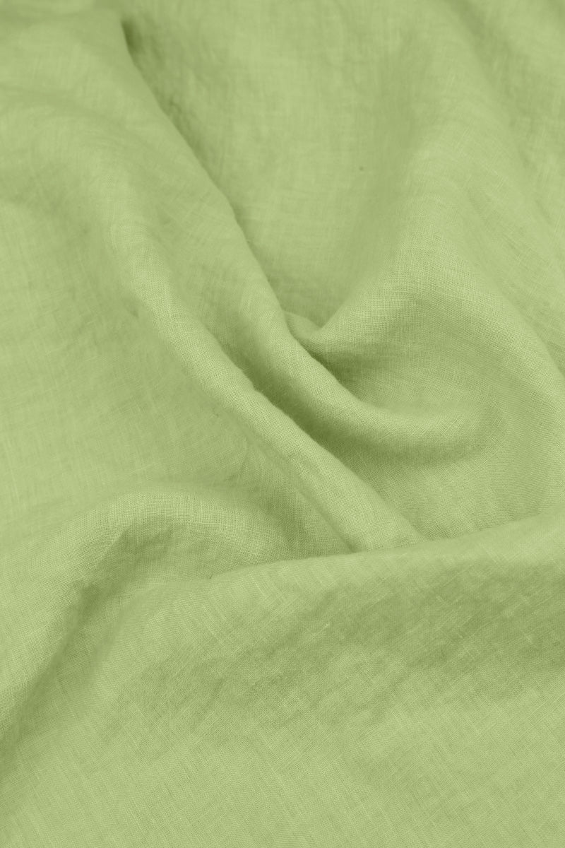 Boxy Lime Gauze Linen Blouse