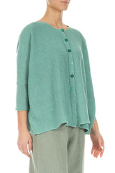 Boxy Mint Linen Cardigan 3