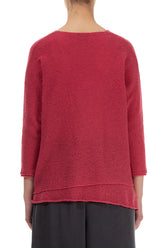 Boxy Pink Punch Wool Sweater 2
