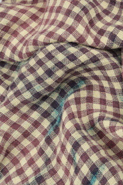 Boxy Watercolour Check Linen Blouse 5