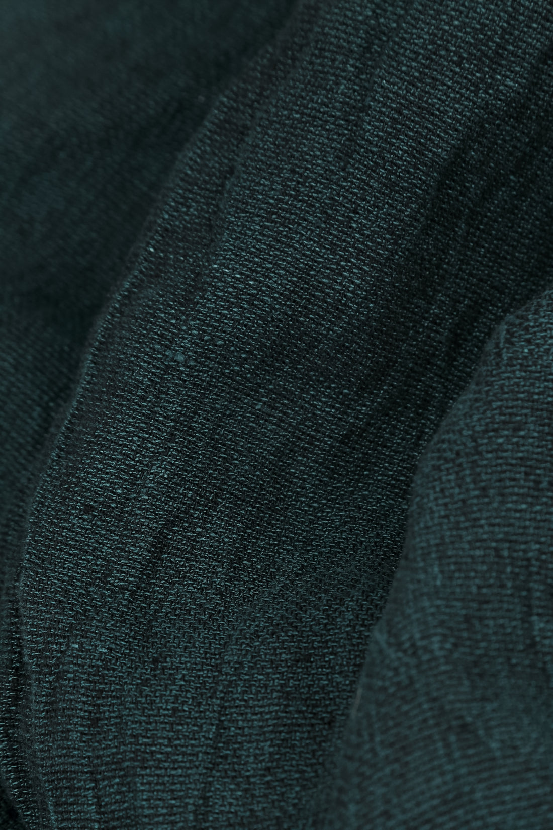 Loose Deep Turquoise Mélange Linen Shirt 5