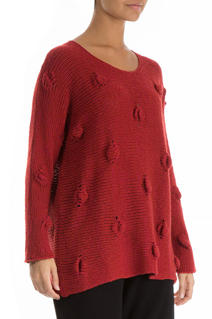 Bubbles Red Wool Sweater 3