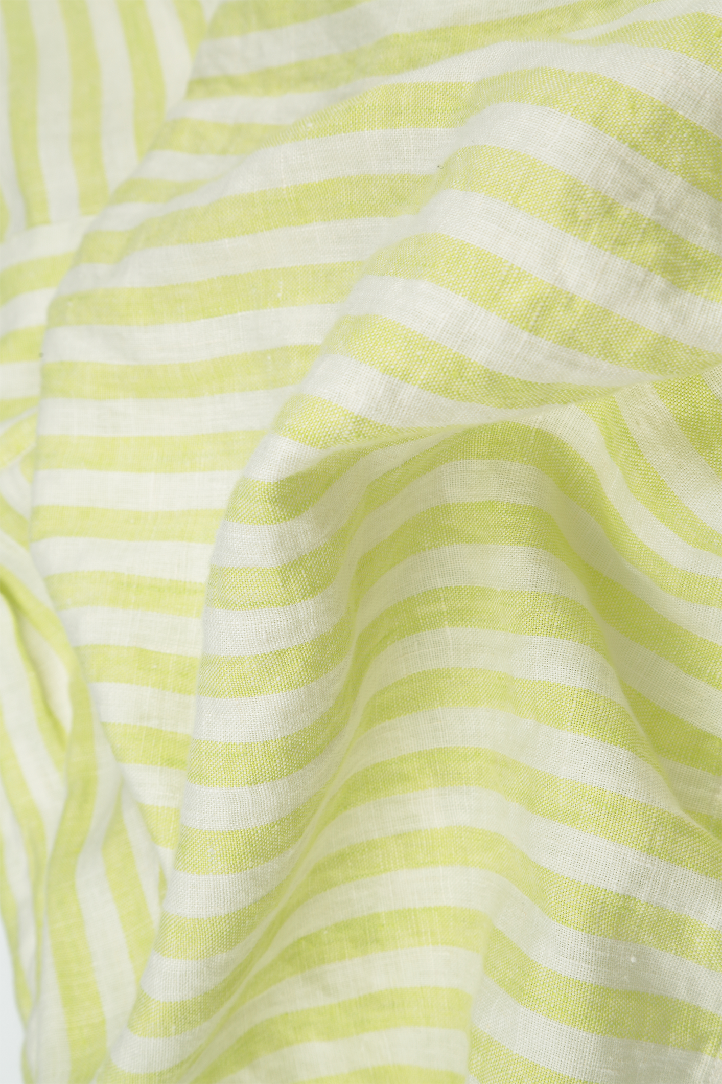 Button Detail Lime Striped Linen Dress 6