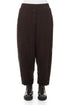 Button Front Truffle Brown Mélange Linen Trousers 1