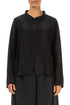 Buttoned Black Pure Silk Jacket 1